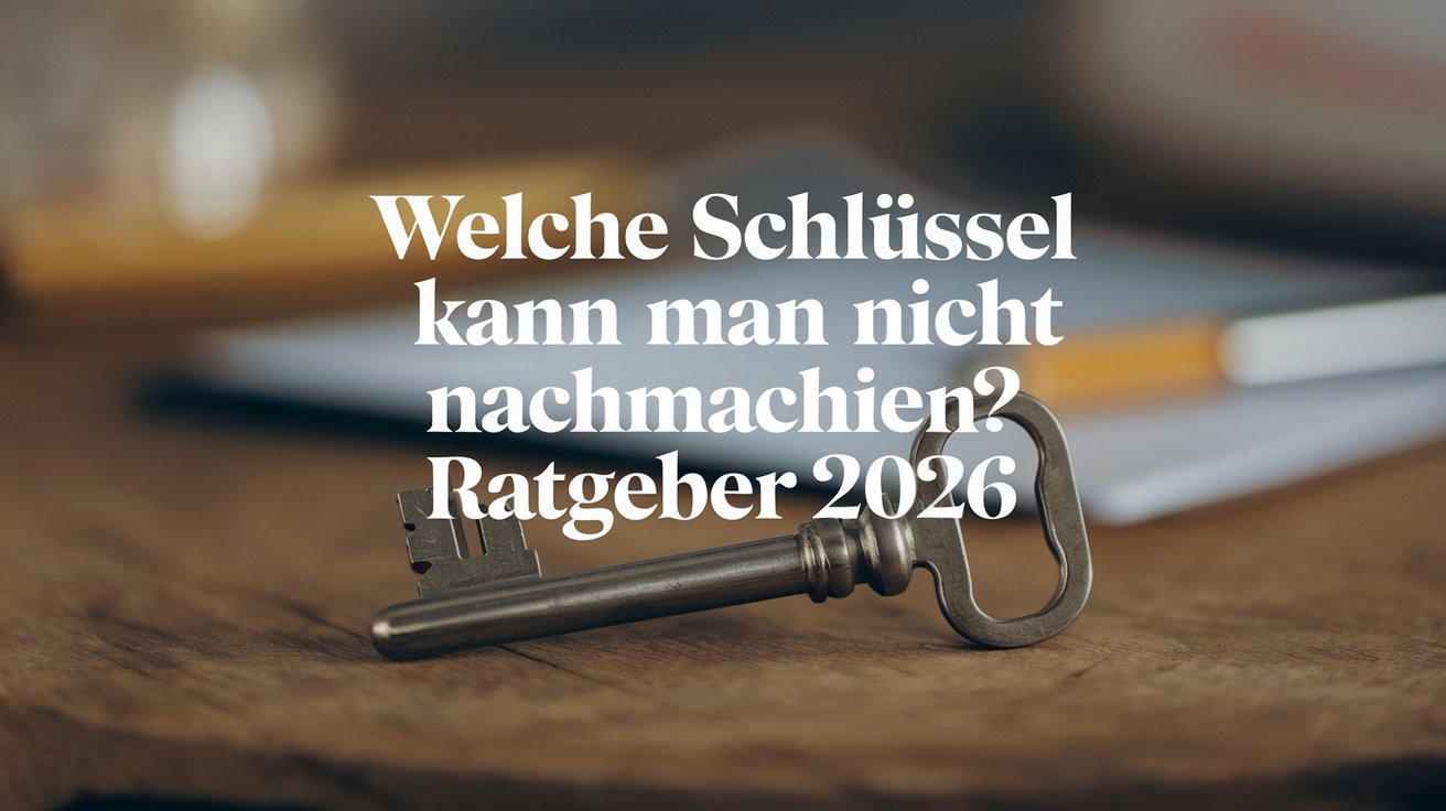 Welche Schlüssel kann man nicht nachmachen? Ratgeber 2026